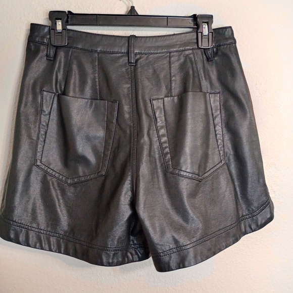 Free people Lita Vegan Leather Short in Abyss - Picture 6 of 11